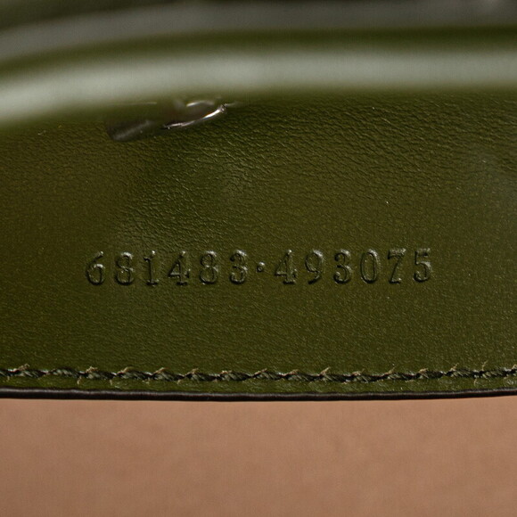 Gucci GG Marmont Chain Shoulder Bag Tote khaki Green Leather - Picture 8 of 8